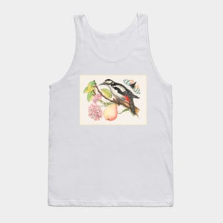 Bird Perched on a Branch with a Pear, Blossoms, and Leaves (18th Century) Tank Top